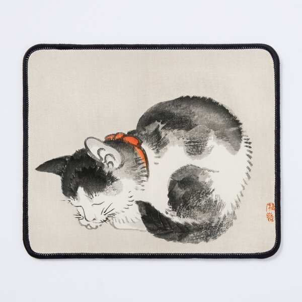 Item preview, Sleeping cat by Kōno Bairei (1844-1895) designed and sold by WylDesigns.