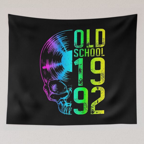 Item preview, Old School 1992 Vintage Vinyl Record Lover Gothic Skull LP designed and sold by GrandeDuc.