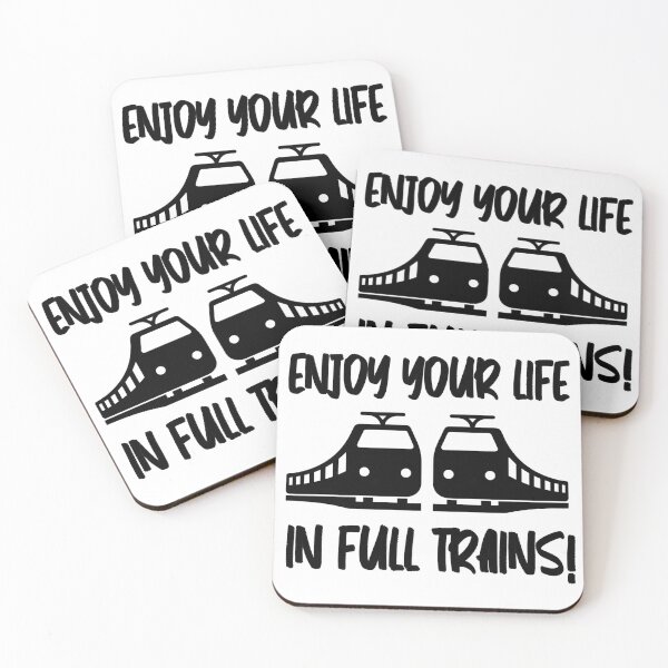 Item preview, Enjoy your life in full trains | Funny Denglish train station saying designed and sold by Gordenwear.
