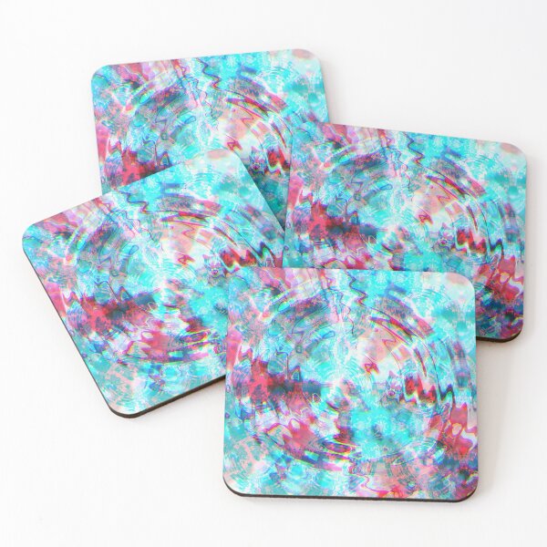 Item preview, Turquoise Raspberry Ripples Painting designed and sold by KiwiArtistDK.