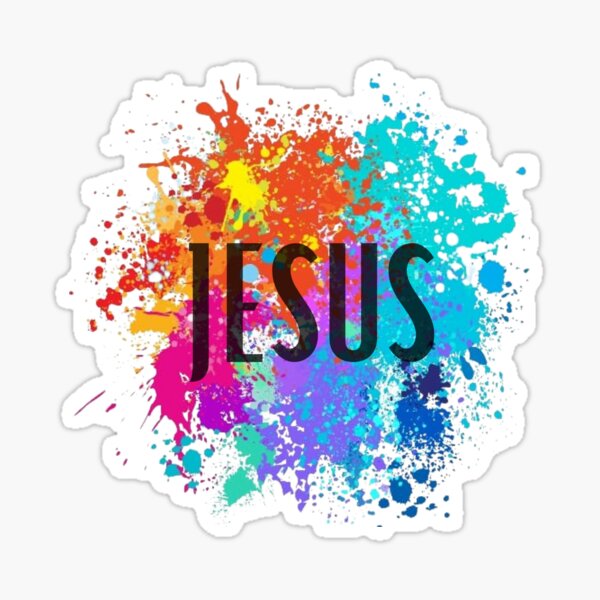 "JESUS COLORS" Sticker for Sale by OHFIT | Redbubble