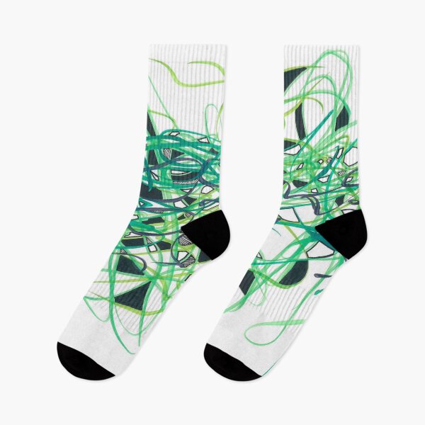 Item preview, Jumbled green lines scribbles designed and sold by myriam eyann.