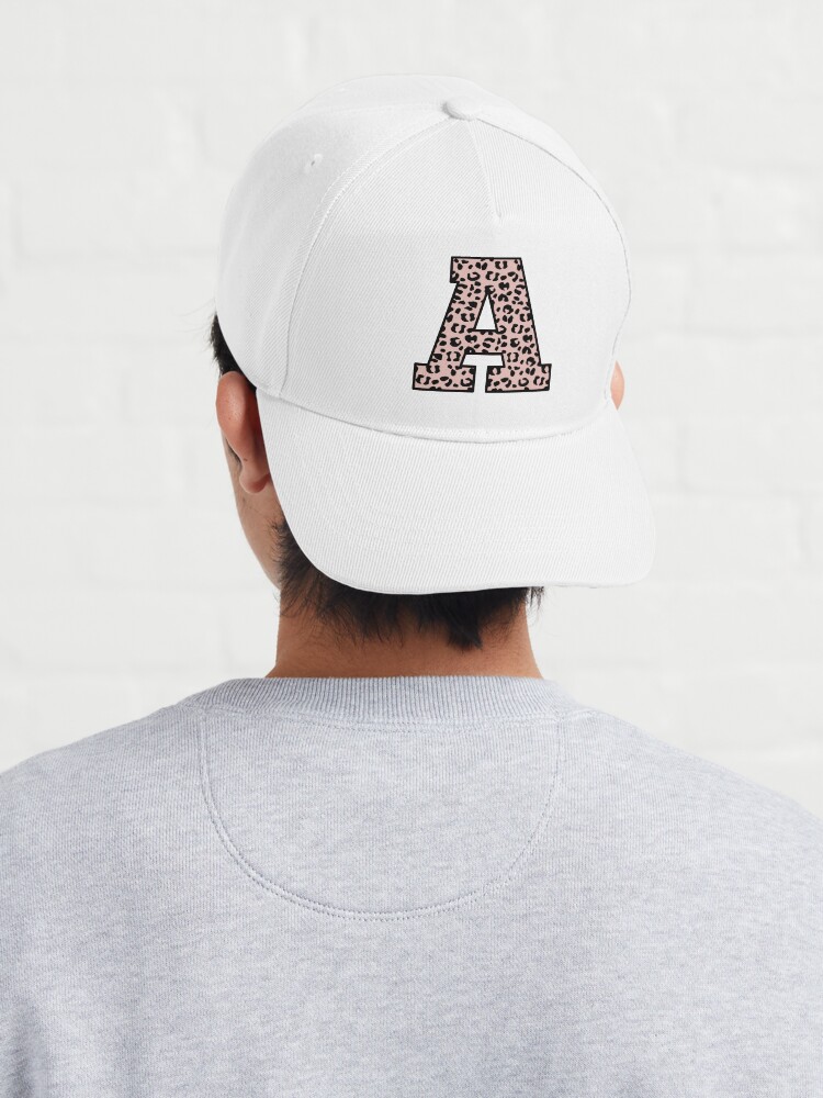 Alternate view of Leopard Monogram A Trendy Pink & Black Cap