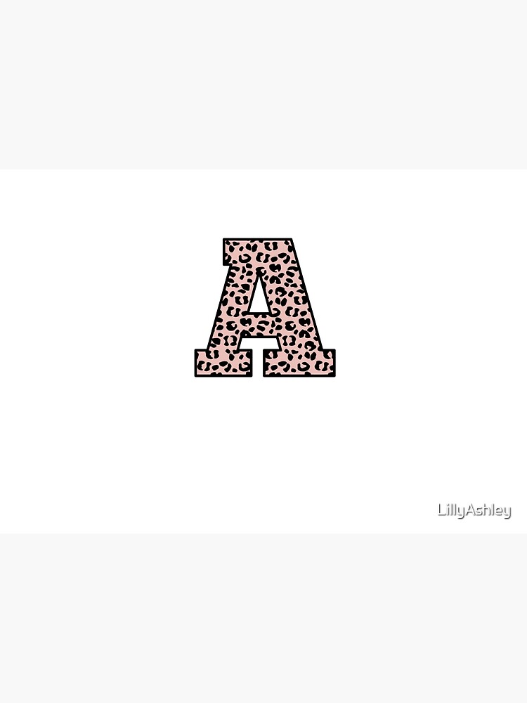 Leopard Monogram A Trendy Pink & Black by LillyAshley