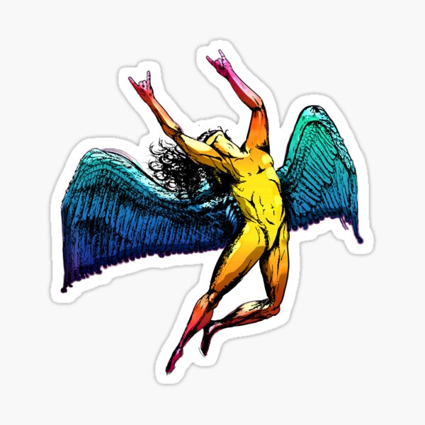 ICARUS THROWS THE HORNS - shiny ***FAV ICARUS GONE? SEE BELOW*** Sticker