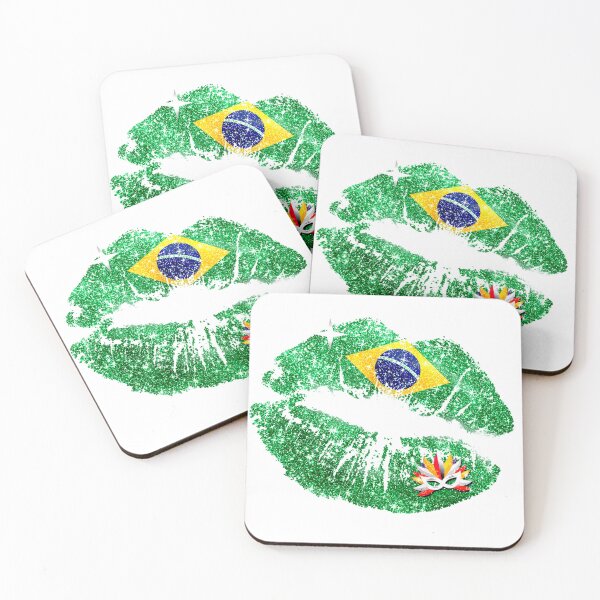 Item preview, Brazil Flag Makeup Lipstick Kiss Mark designed and sold by Jolly-Yosei.
