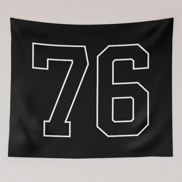 Item preview, Black Number 76 lucky sports jersey seventy six designed and sold by HeavyStyle.
