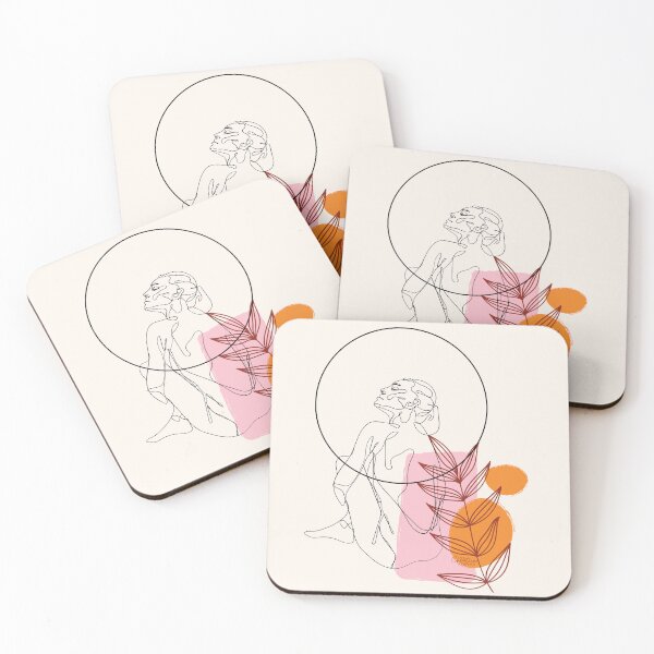 Item preview, Minimalistic lineart woman with flower designed and sold by CreativeStrand.