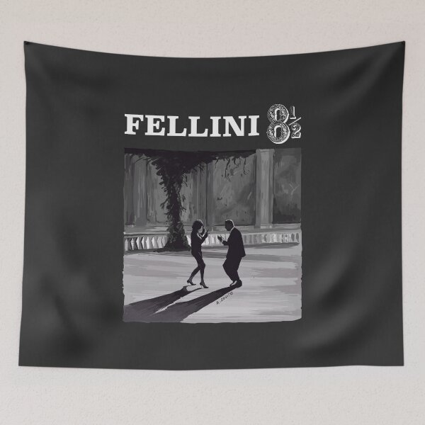Item preview, Fellini 8 1/2 Dance Scene Illustration designed and sold by burrotees.