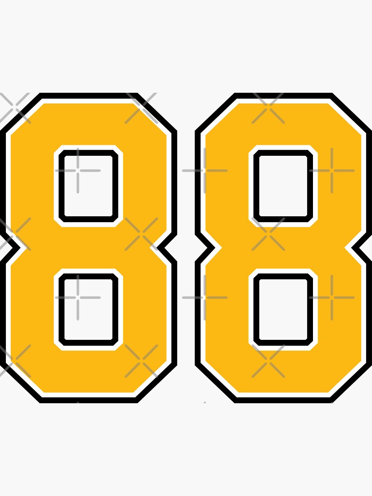 Eighty-Eight Purple Jersey Number Sports 88 Sticker for Sale by