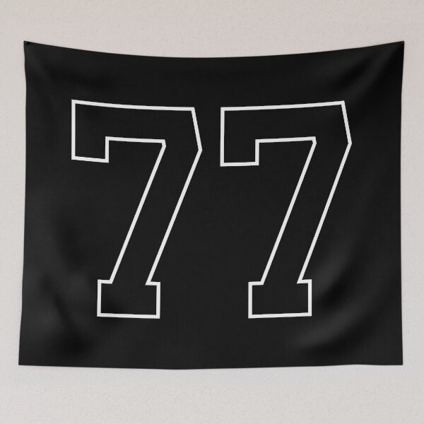 Item preview, Black Number 77 lucky sports jersey seventy seven designed and sold by HeavyStyle.
