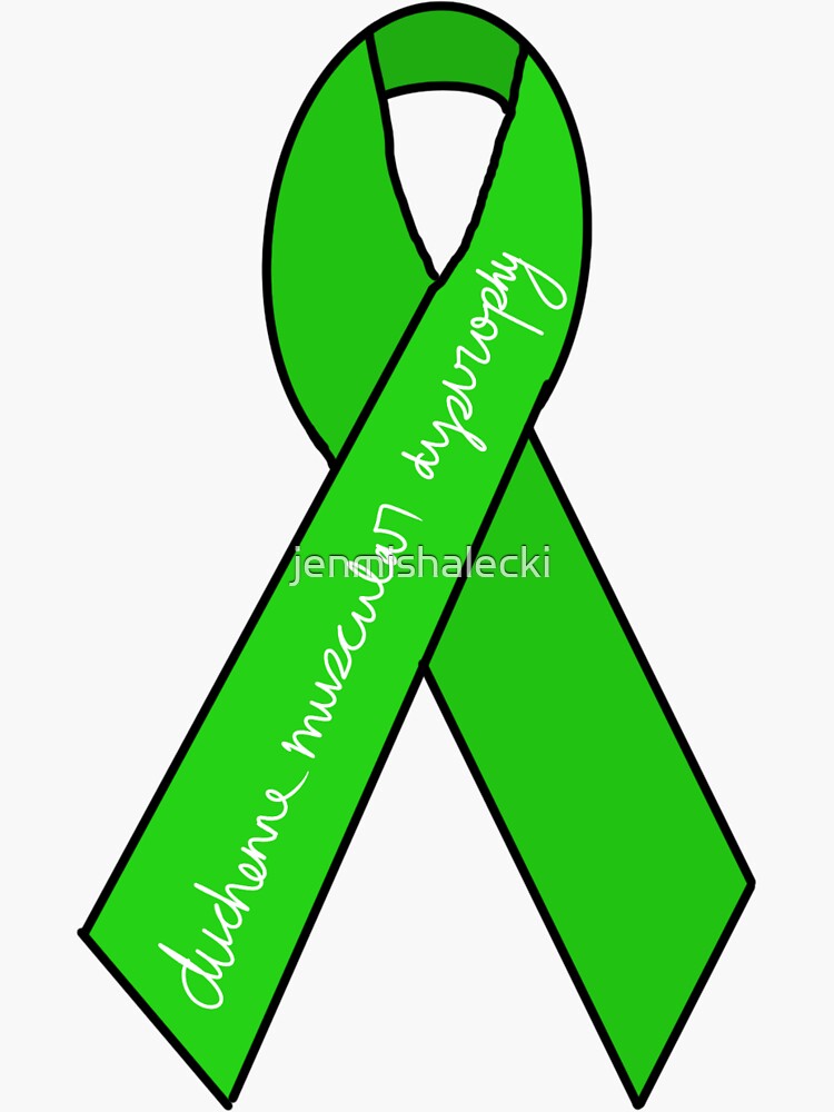 "Duchenne Muscular Dystrophy Awareness Ribbon " Sticker by