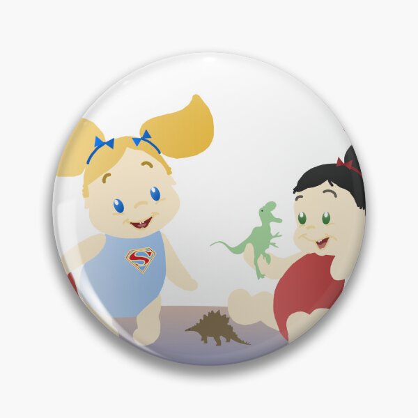 Item preview, Baby Toddlers Kara and Lena Playing With Dinosaurs designed and sold by elisagavi.