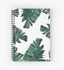 Bananen-Blatt #Watercolor Pattern # redbubble Spiralblock