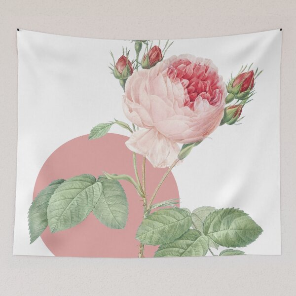 Item preview, pink botanical collage designed and sold by ebzil studio.