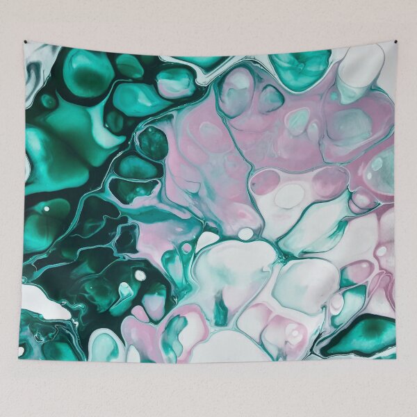 Item preview, Emerald and Pink Painting designed and sold by KiwiArtistDK.