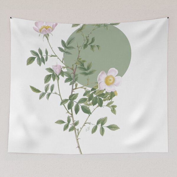 Item preview, green vintage floral designed and sold by ebzil studio.