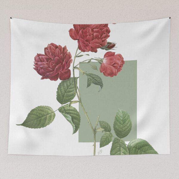 Item preview, red flower collage designed and sold by ebzil studio.
