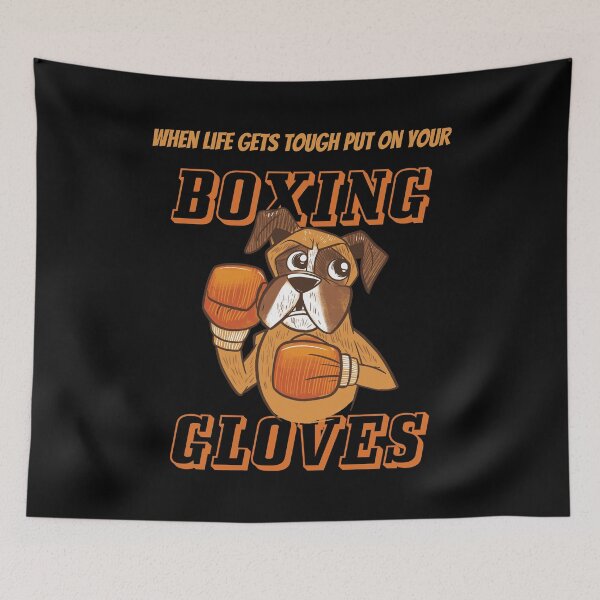 Item preview, When life gets tough Vintage Boxer Boxing Gloves Dog Quote  designed and sold by Rzelemenz.