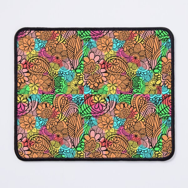 Item preview, Multicolored Folk Art Doodle Vintage Floral Pattern  designed and sold by LarkDesigns.