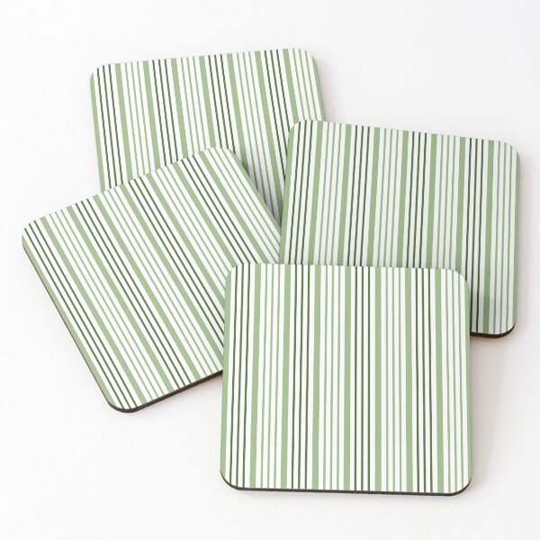 Item preview, Green And White Vertical Striped designed and sold by OutcastBrain.