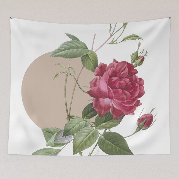 Item preview, red botanical collage designed and sold by ebzil studio.