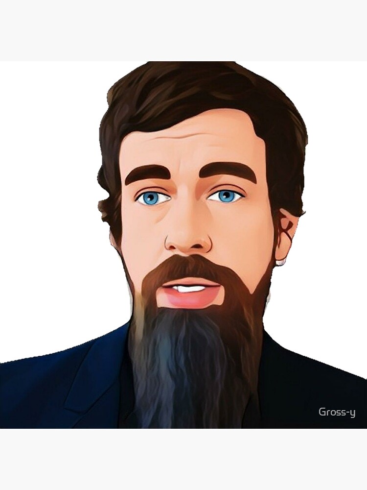 “Jack Dorsey Portrait Cartoon” Poster for Sale by Gross-y | Redbubble