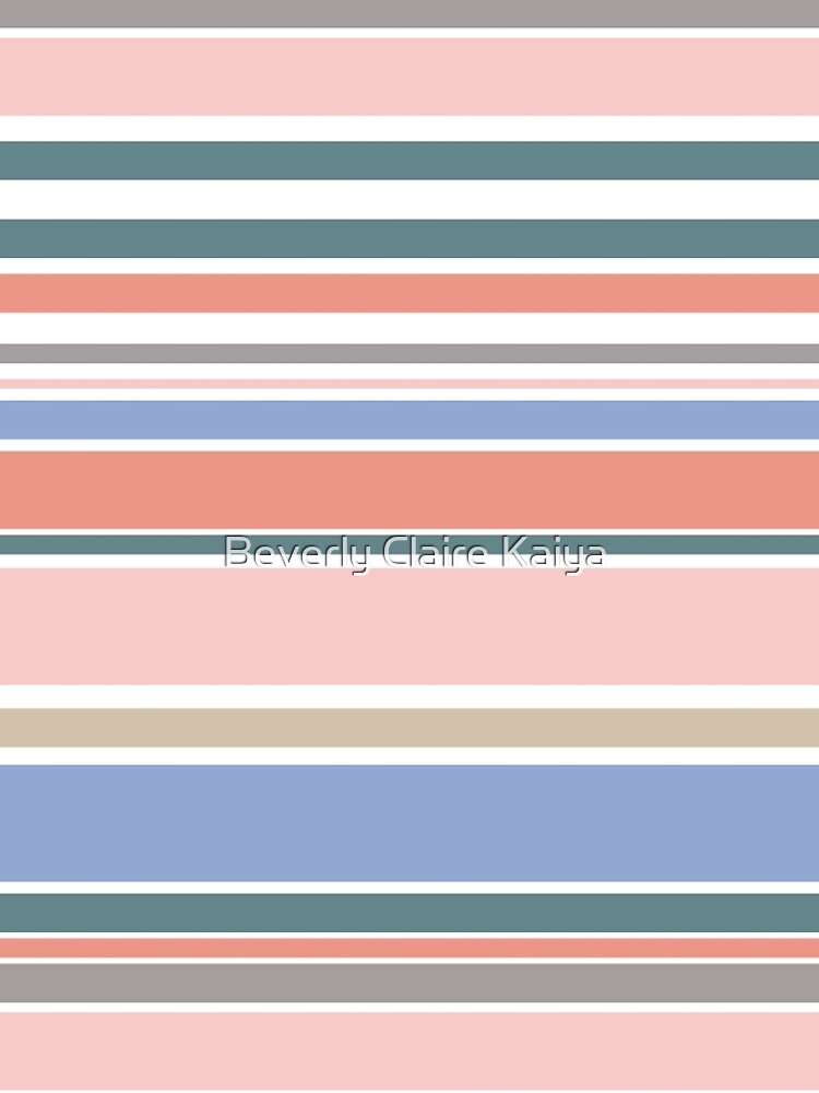 Trendy Rose Quartz Pink Colorful Stripes by beverlyclaire
