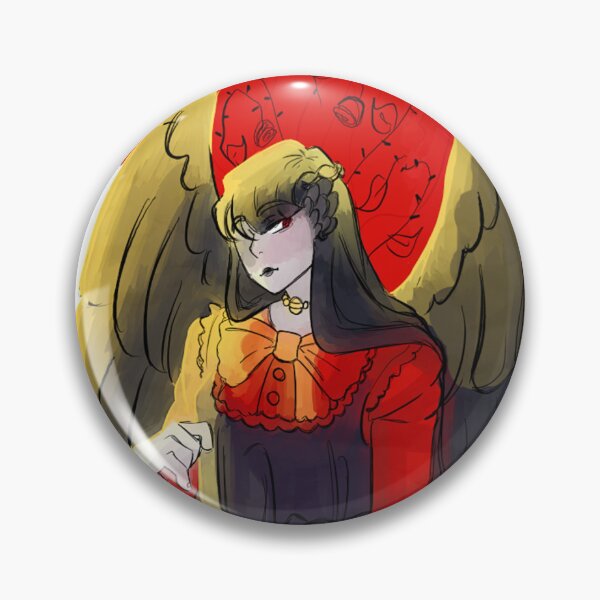 Item preview, black and red girl with wings designed and sold by iamasquare.