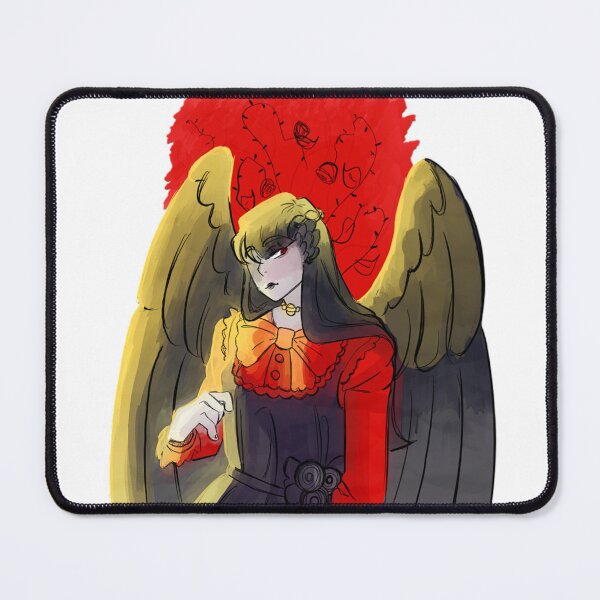 Item preview, black and red girl with wings designed and sold by iamasquare.