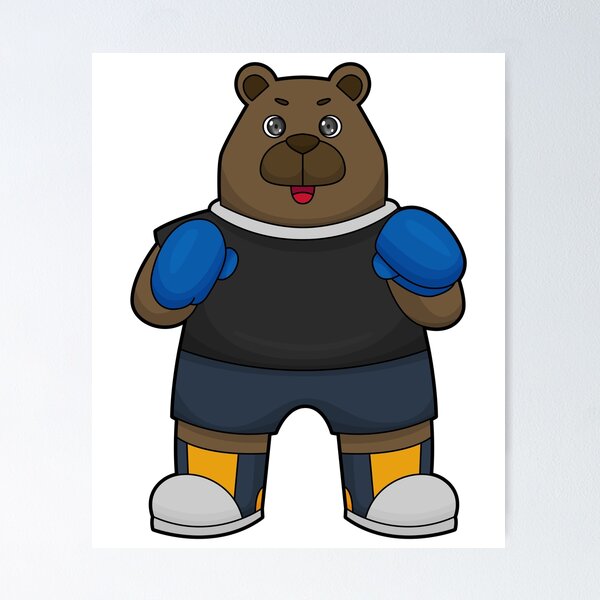 Item preview, Bear as Boxer with Boxing gloves designed and sold by Snabdesign84.