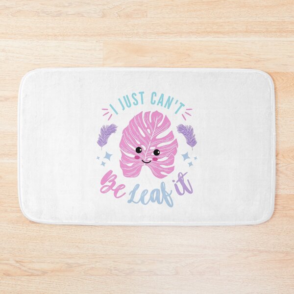 Item preview, I Just Can't BeLeaf It Slogan | Purple, Blue, Pink & Turquoise Kawaii Pastel Monstera Leaf designed and sold by AurayaStudio.
