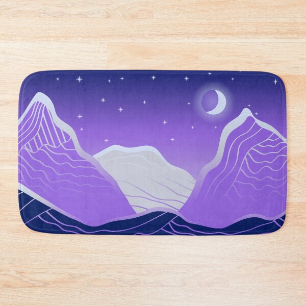 Item preview, Night mountain landscape designed and sold by ReflectedCrafts.
