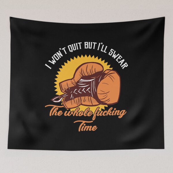 Item preview, Funny Boxing Quote and Vintage Boxer Boxing Gloves Design  designed and sold by Rzelemenz.