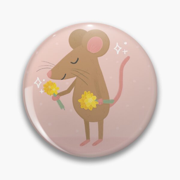Item preview, Spring Mouse - Little Mouse with Flowers designed and sold by SleepyLilSloth.