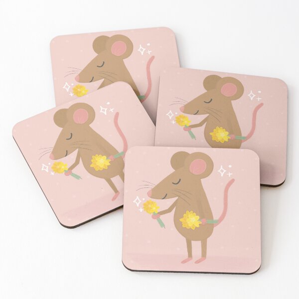 Item preview, Spring Mouse - Little Mouse with Flowers designed and sold by SleepyLilSloth.