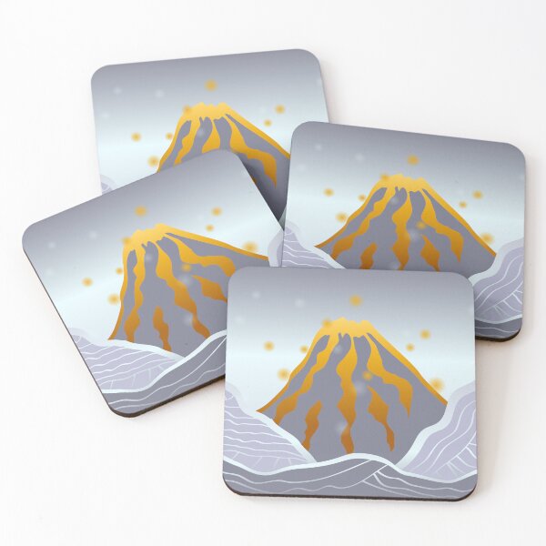 Item preview, Mountain landscape with volcano designed and sold by ReflectedCrafts.