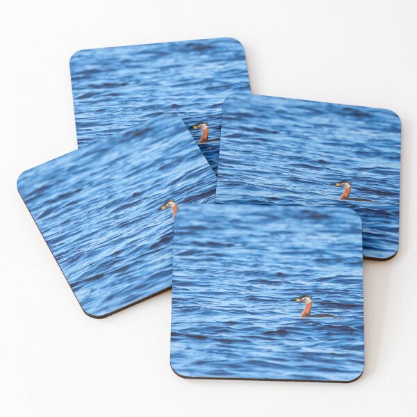 Item preview, Swimming  between the waves. Red-necked Grebe designed and sold by Jouko Lehto Photography.