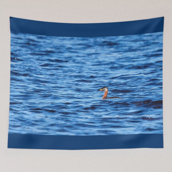 Item preview, Swimming  between the waves. Red-necked Grebe designed and sold by Jouko Lehto Photography.