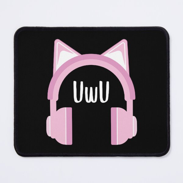 Item preview, UwU - Headphones Kawaii (White/Black BG) designed and sold by FilipeFerreira.