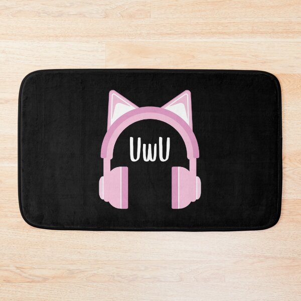 Item preview, UwU - Headphones Kawaii (White/Black BG) designed and sold by FilipeFerreira.