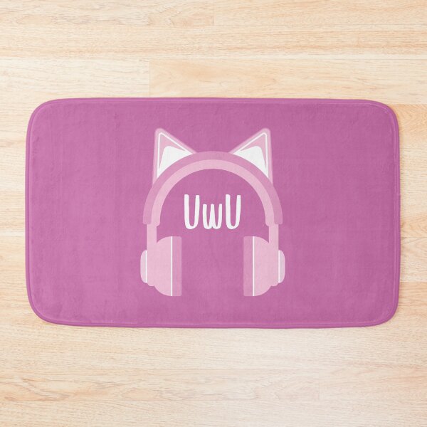 Item preview, UwU - Headphones Kawaii (Pink BG) designed and sold by FilipeFerreira.