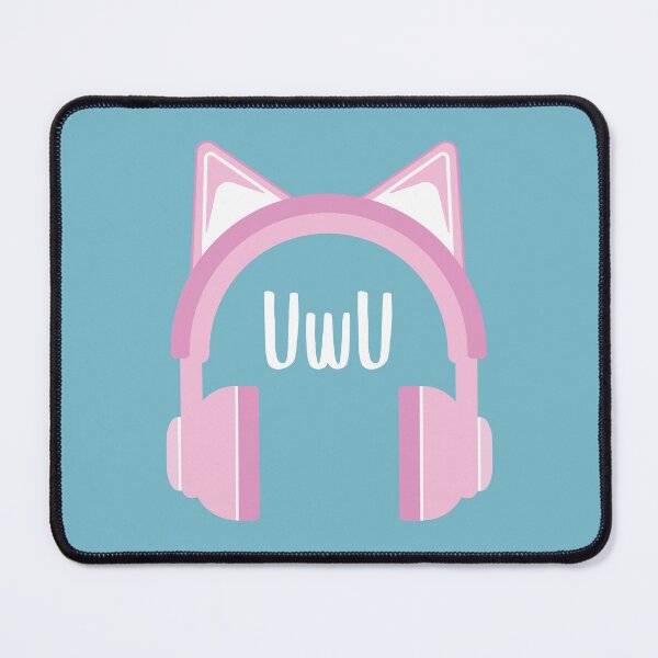 Item preview, UwU - Headphones Kawaii (Cute Blue BG) designed and sold by FilipeFerreira.