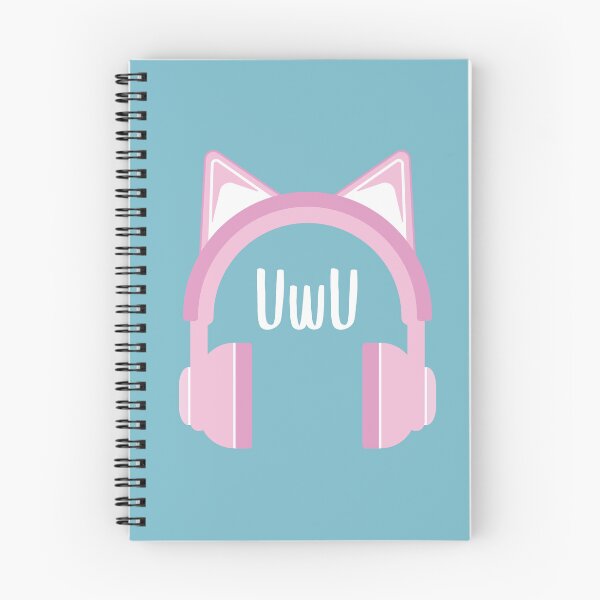 Item preview, UwU - Headphones Kawaii (Cute Blue BG) designed and sold by FilipeFerreira.