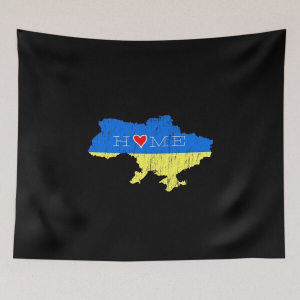 Item preview, Ukrainian Home Is Where the Heart Is Distressed Map designed and sold by Aide.