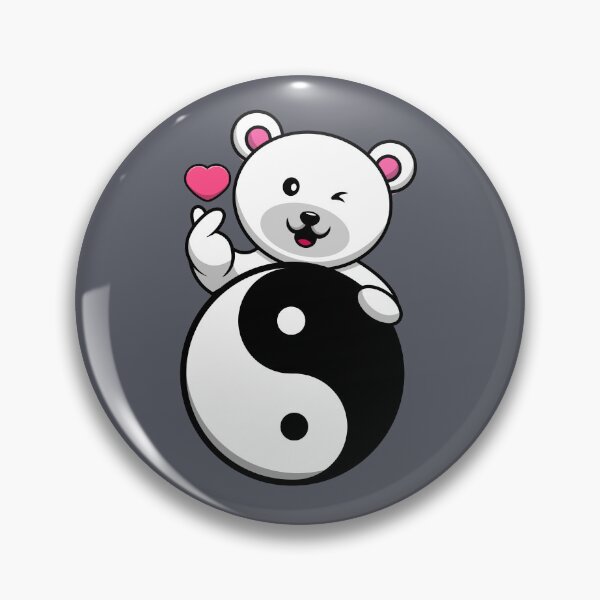 Item preview, Cute Yin Yang Bear designed and sold by FirstwaterRuby.