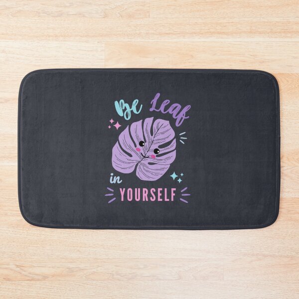 Item preview, BeLeaf in Yourself Motivational Slogan | Purple, Blue, Pink & Turquoise Kawaii Pastel Monstera Leaf designed and sold by AurayaStudio.