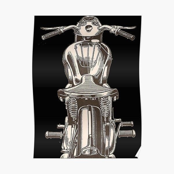 Anatomie-d-un-vintage-harley-motors-davidson Poster