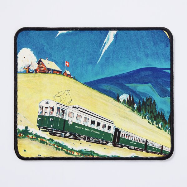 Artikelvorschau, ST. GALLEN GAIS APPENZELL Elektr. Bahn Electric Train Swiss Alps Tourismus Werbung Kunstposter entworfen und verkauft von retroposters.