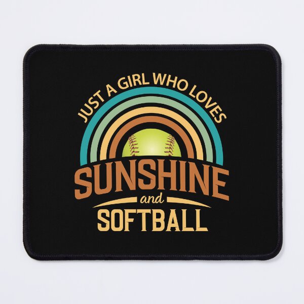 Item preview, Just A Girl Who Loves Sunshine and Softball Rainbow Fastpitch designed and sold by 99Fastpitch.